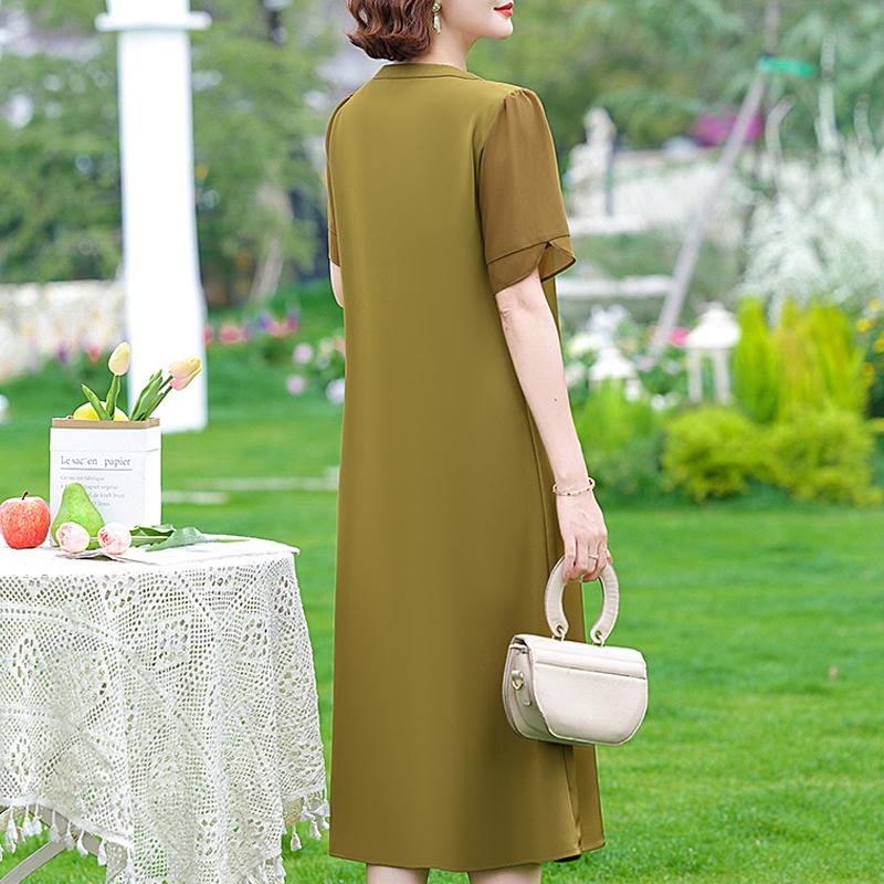 Letní elegantní šaty pro ženy luxusní krátké rukávy dlouhé šaty pro ženy vintage oblečení