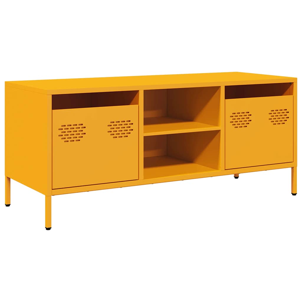 TV Cabinet Mustard Yellow 101.5 X 39 X 43.5 Cm Cold Rolled Steel