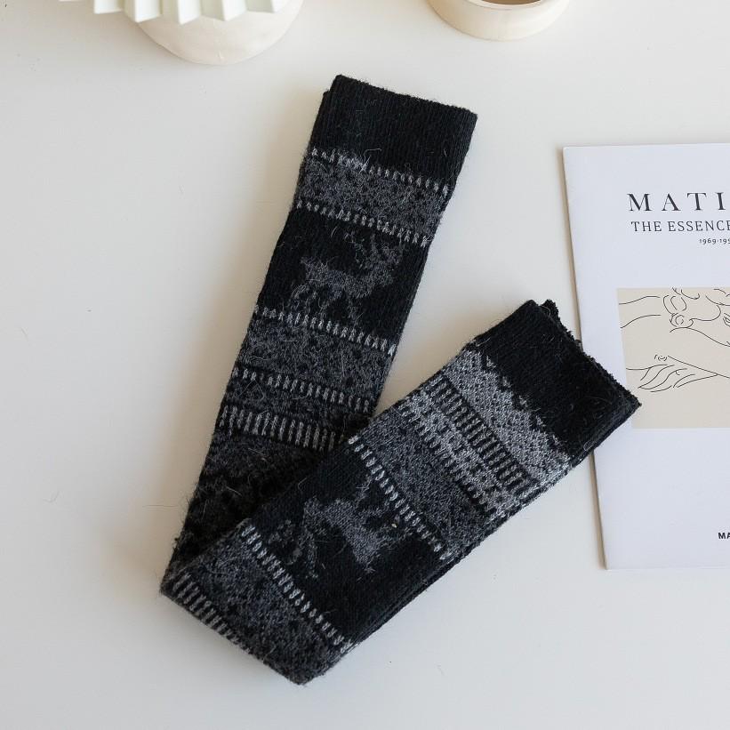 

Японские женские теплые шерстяные носки длиной до колена для осени и зимы One Size