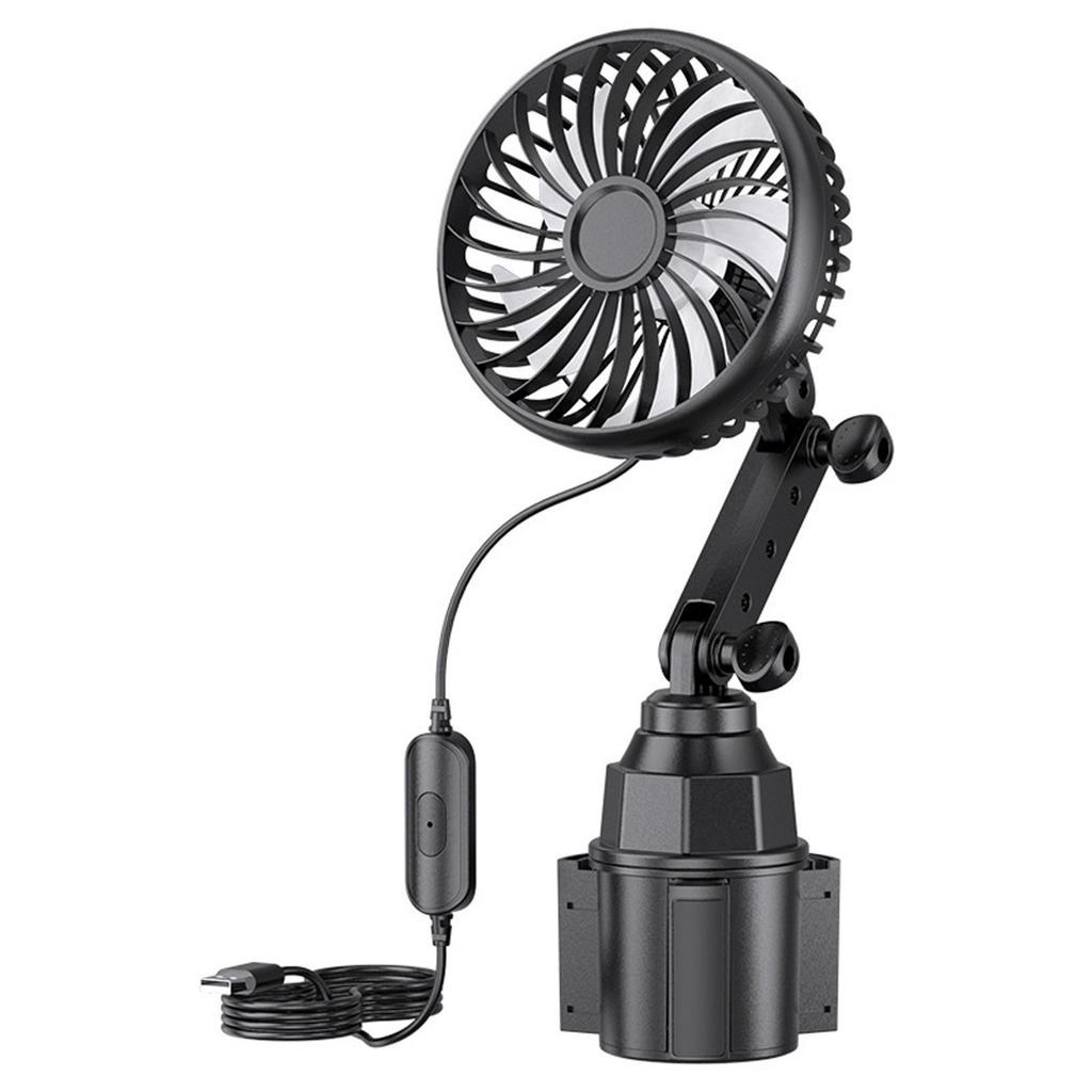 USB Powered Car Fan 3 Powerful Speeds Adjust With 360 Degree Rotating For Travel Car