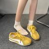 Fashion Shoes Female 2025 Brand Lace-up Women's Vulcanize Shoes Fashion Color Matching Casual New Mesh Comfortable Breathable Sneakers