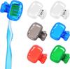 6Pack Toothbrush Covers Portable Toothbrush Protector Coverings Clips Travel Protector Plastic Brush Pod Protection Clip Case for Kids Bathroom Home