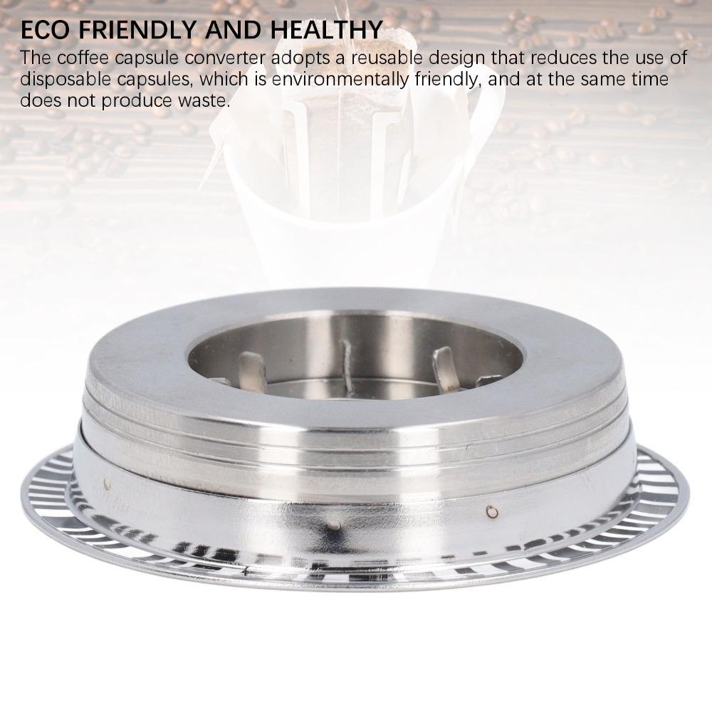 With Spoon Reusable Coffee Capsule Reusable Stainless Steel Adapter Coffee Pod Adapter Office Use