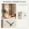 Eck-Doppelseitige Wanduhr Modern Minimalistisch Kreativ Zweigesichtig Stille Uhr Kein Bohren Erforderlich Für Wohnzimmer Büro
