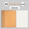 Thick Kraft Paper Notebook - A4 & B5, Simple College Style, Thread-Bound, 16k Size for Homework Records