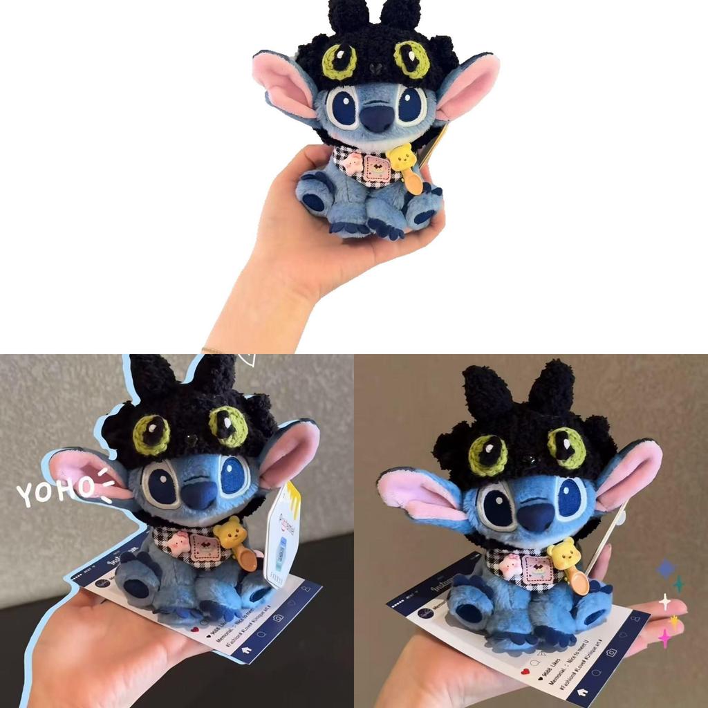 Stitch And Toothless Plush Toy With Knit Craft For Gift Giving