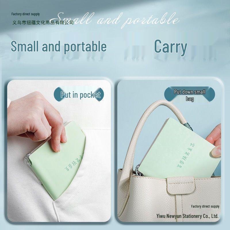 Fickduk: Portabelt rutat anteckningsblock & Praktisk anteckningsbok