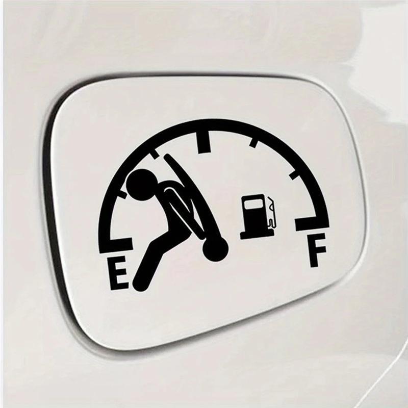 Car Reflective Fuel Tank Cap Sticker Novelty Design Fade Resistant Easy Install Exterior Decor for Trucks SUVs