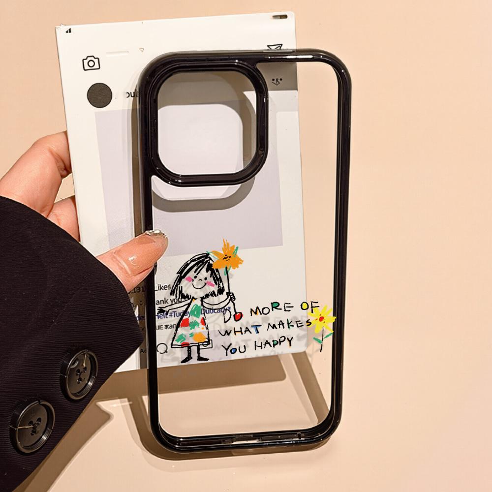 Acrylic Phone Case for iPhone 11 12 13 14 Pro 12 14 16 Pro Max for Samsung A16 A36 A56 S24 FE High-quality Painted Anti-fall Mobile Phone Case
