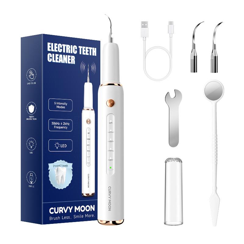 Ultrasonic dental scaler for removing tartar; portable home teeth-whitening oral irrigator