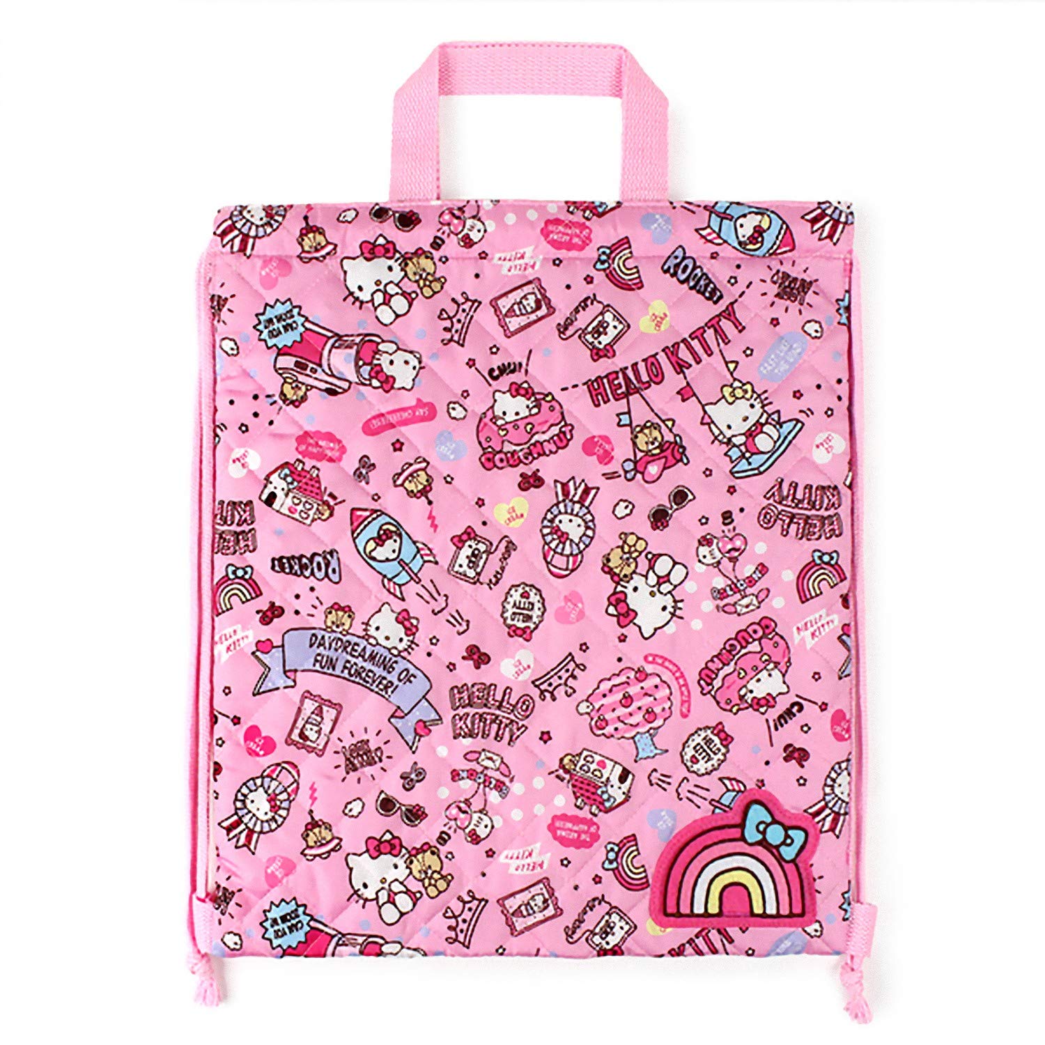 

KoohaCreate Quilted Knapsack Clothes Clothes Hello Kitty Rose Pink 086997 [Gym Bag/Gym Backpack/School Bag/School Bag]