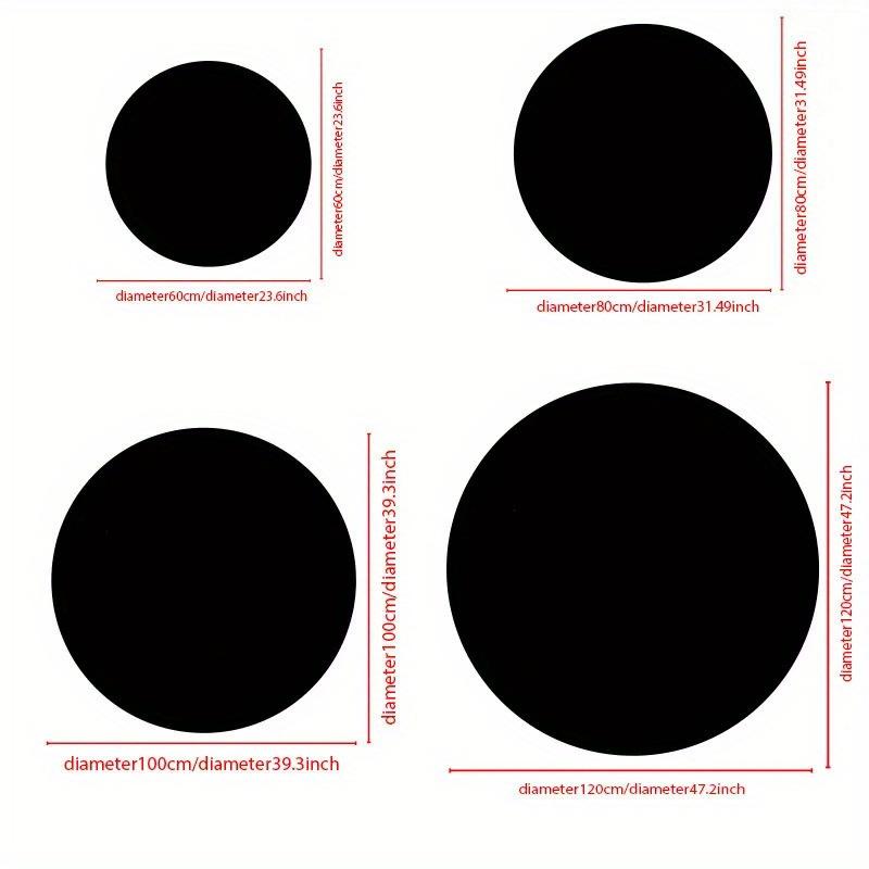 1 Stück Faux Kaschmir Schwarz Acht Billard Druck, Runder Plüschteppich für Wohnzimmer, Lounge Bodenmatte Schlafzimmer Bettvorleger Schwarz Kreative Bodenmatte