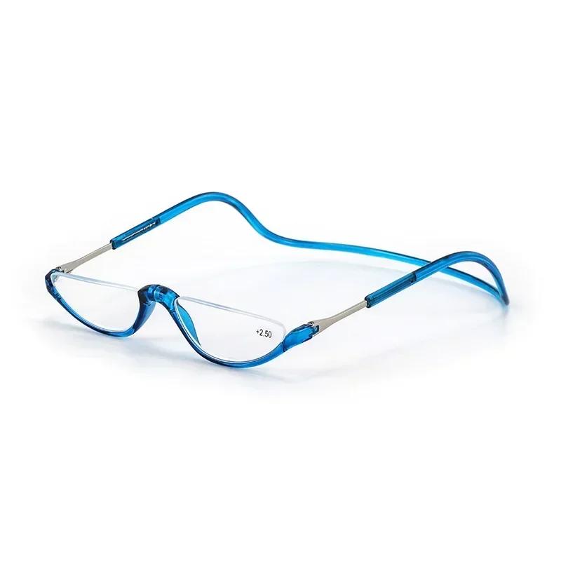 Ultralight Hanging Stretch Reading Glasses Men Women Trendy Half Frame Lens Presbyopic eyeglasses Unisex Diopter +1.0 1.5 to+3.0