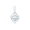 TIFFANY &CO. Return To Series Simple Heart-Shaped Temperament Clavicle Chain 925 Silver Necklace Women's 19611566-Silver F
