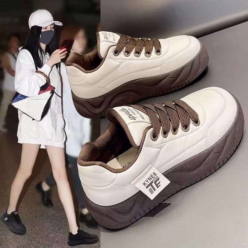 

New Women s Cotton Shoes with Added Fleece and Thickened Sports Board Shoes, Thick-soled Anti-slip Casual Shoes 40 білий