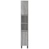 3 Piece Bathroom Furniture Set Grey Sonoma Wood Based Panel