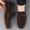 Fashion Brand Comfortable Outdoor Anti Slip Driving Shoes Summer New Men Low Rise Set Foot Suede Leather Soft Sole Casual Loafer