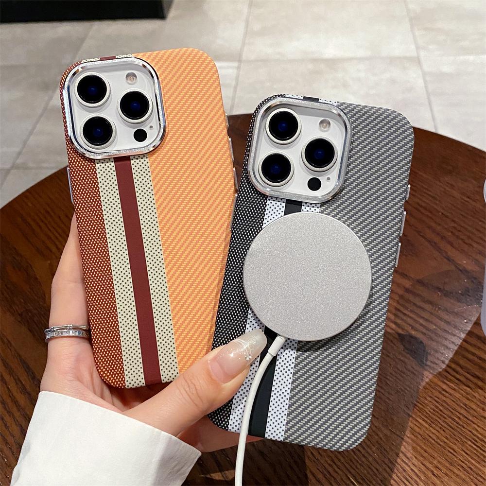 Carbon Fiber Texture For Magsafe Magnetic Case For iPhone 16 Pro Max 16 Plus Wireless Charging Camera Control Button Hard Cover