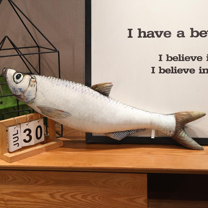 8 Styles Simulation Fish Pillow Plush Toy Soft Stuffed Comfortable Cushion Giant Lifelike Fish for Kids Adults Home Decor Gift