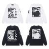 ERD Sad Rich Kid Graphic Long Sleeve T-Shirt Men American Style Casual Top