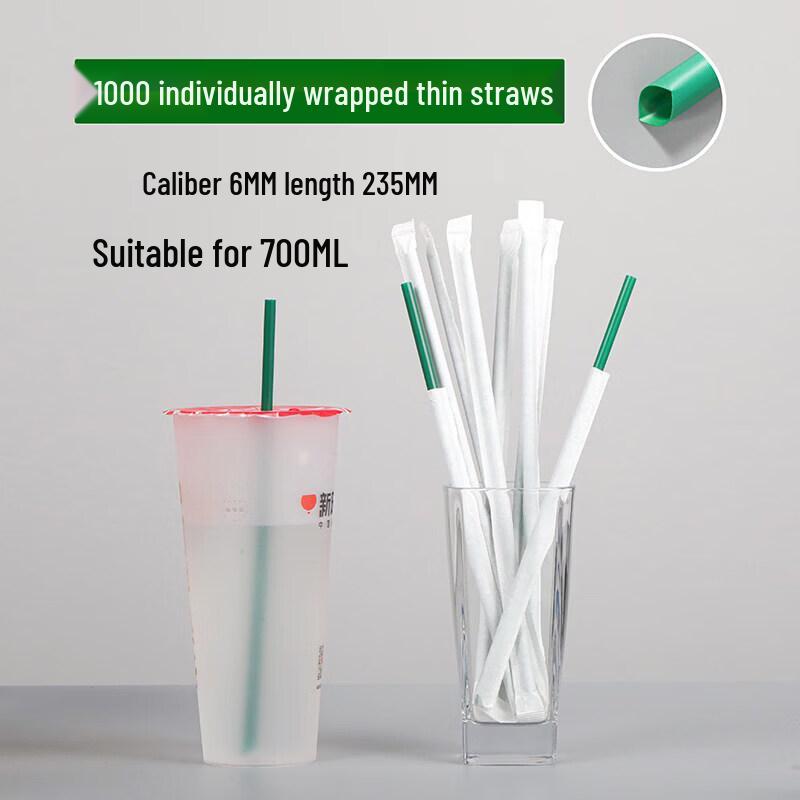 QW Disposable Thin Plastic Straws