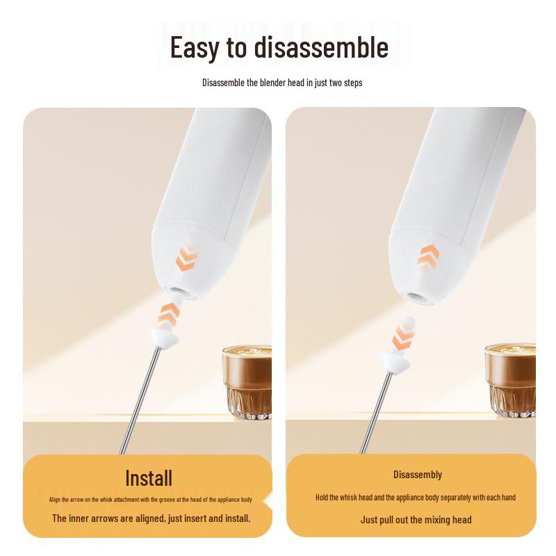 USB Electric Milk Frother and Egg Beater Whisk for Coffee and Baking