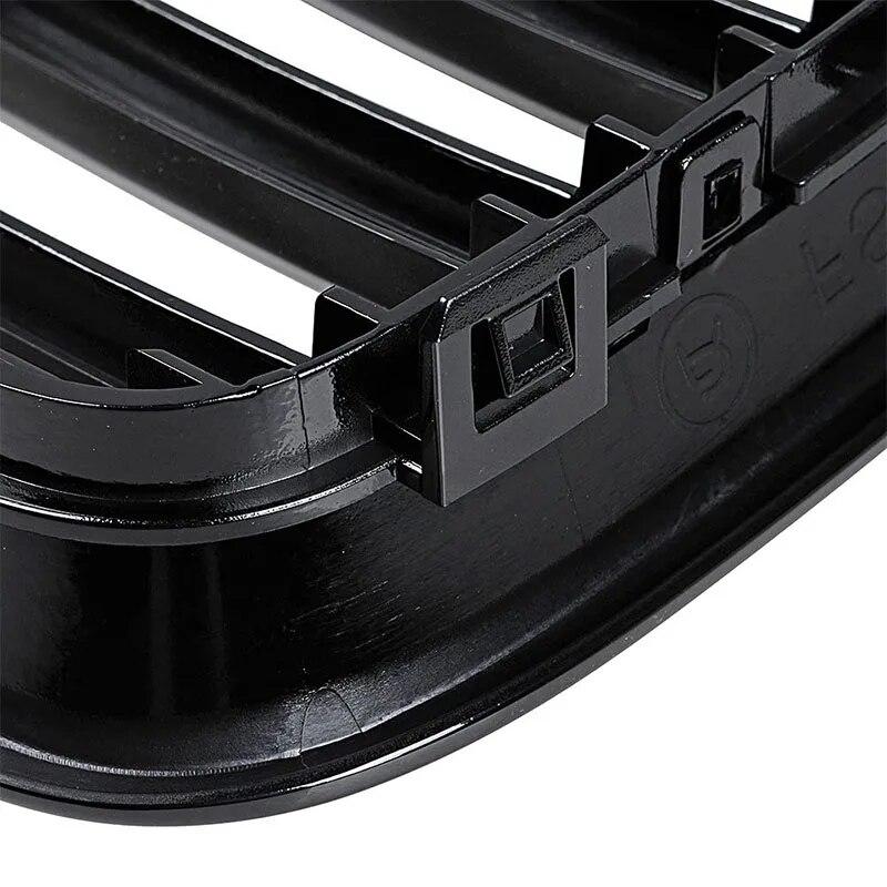 2PCS Car Front Bumper Grill Grille Trim Strip Cover Kidney Sport Double Line Slat For BMW X3 X4 F25 F26 2014 2015 2016 2017