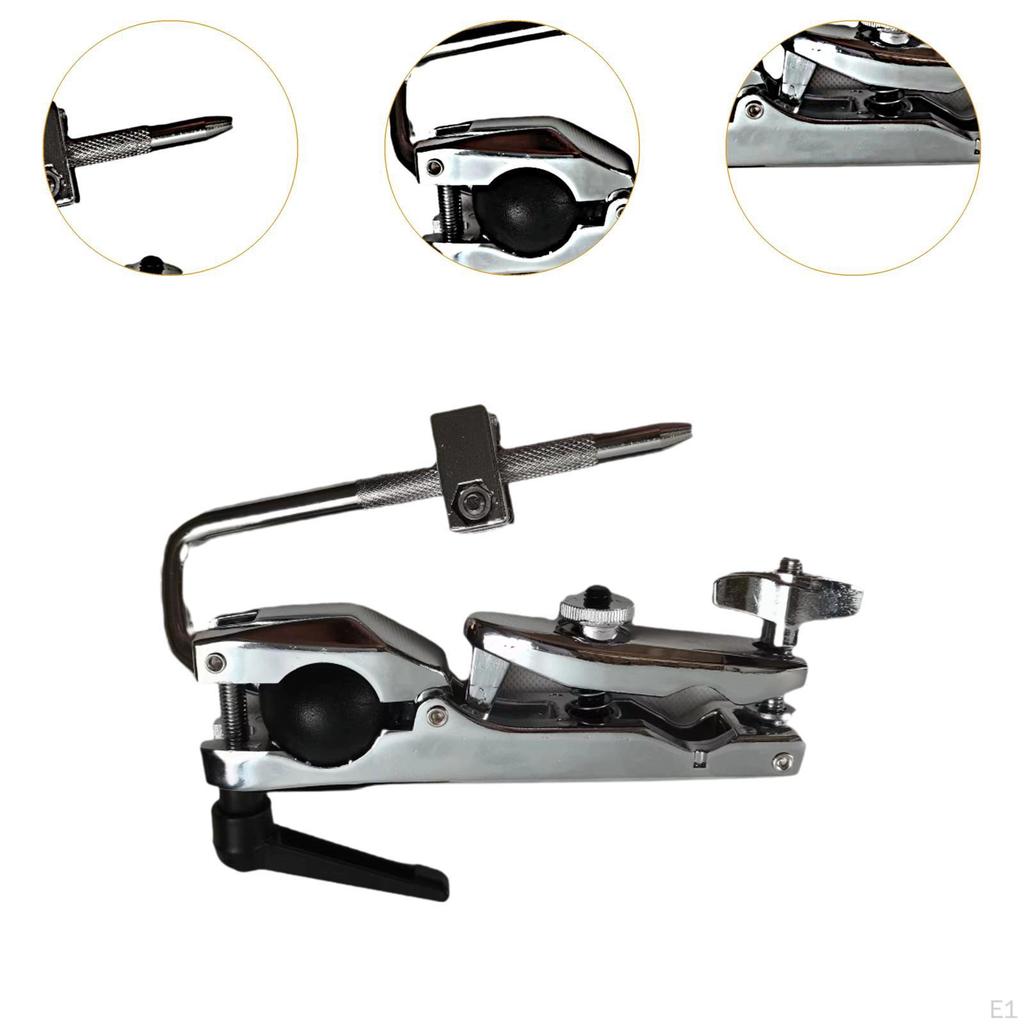 Clamp Bracket Cowbell Holder Sturdy Cow Bells Stand Metal Accessory Drum Set Fixture for
