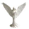 Guardian Angel Decor 3D Printed Elegant Figurine with Large Wings, Decorative Statue, Delicate Pleat Curve Statue Art Crafts Decoration for Home Shelf
