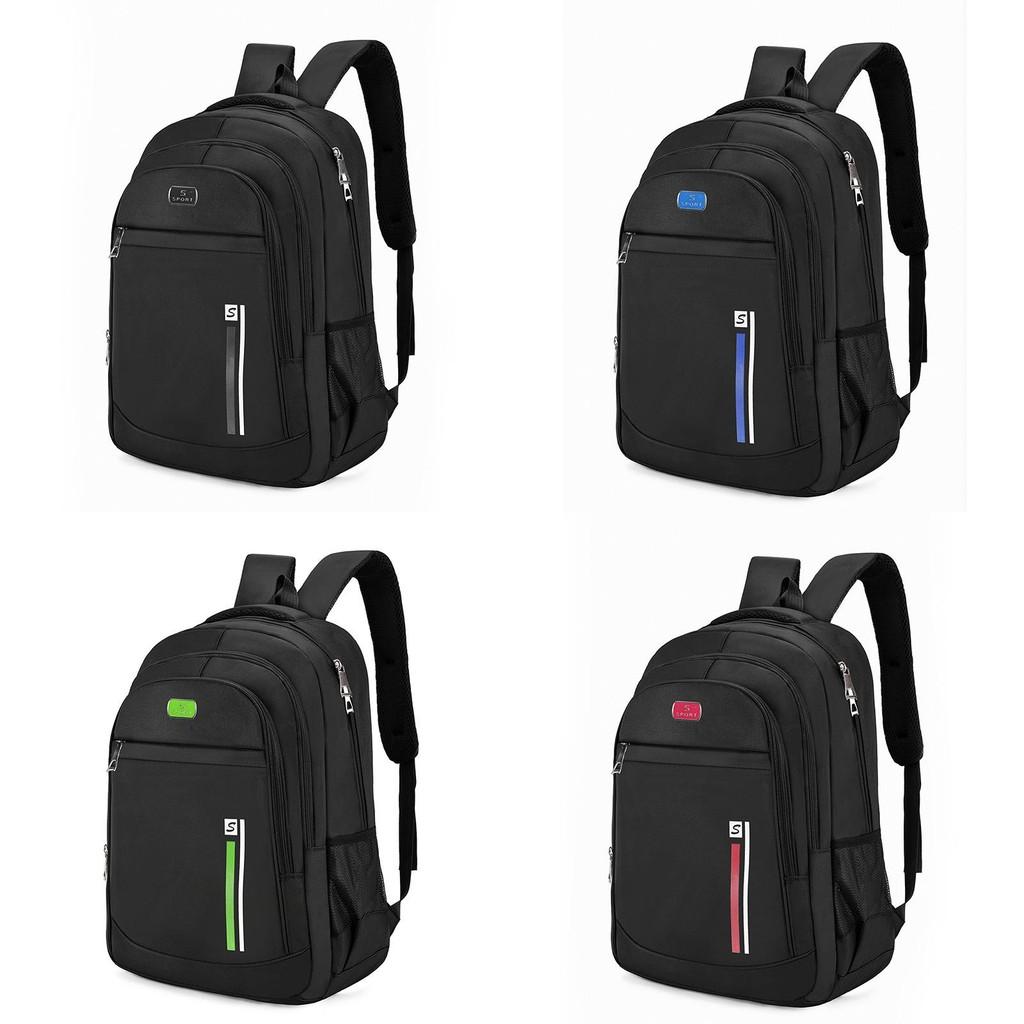 Letter S Backpack Waterproof Wear Resistant Zipper Adjustable Shoulder Strap