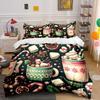 Hot Cocoa and Holiday Treats Bedding Duvet Cover Set Duvet Cover Pillowcases (1*Duvet Cover 2*Pillowcases, Without Duvet Insert)