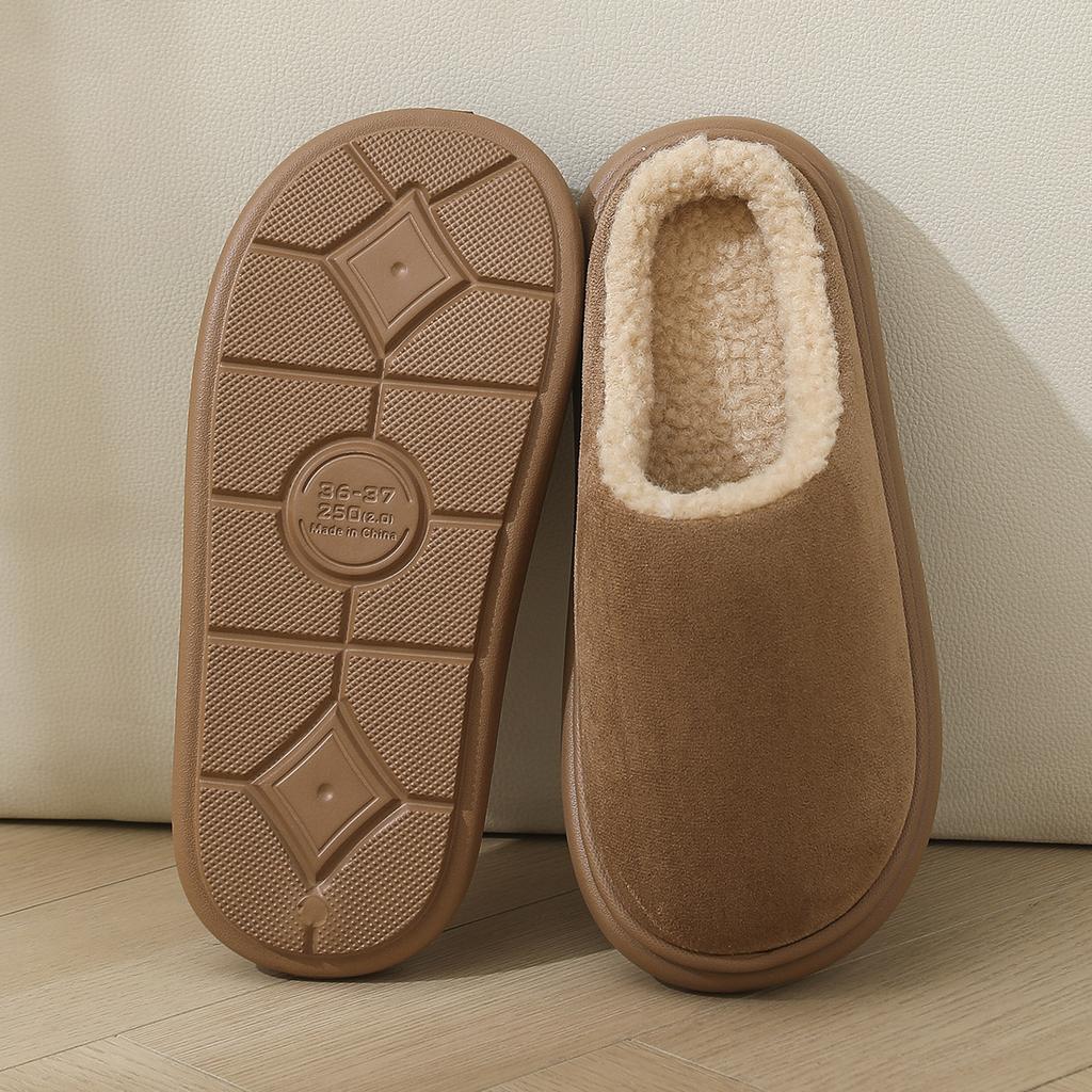 House Slippers for Women Soft Cotton Slippers Men's Autumn and Winter 2025 New Indoor Plush Slippers Women's Winter Warm