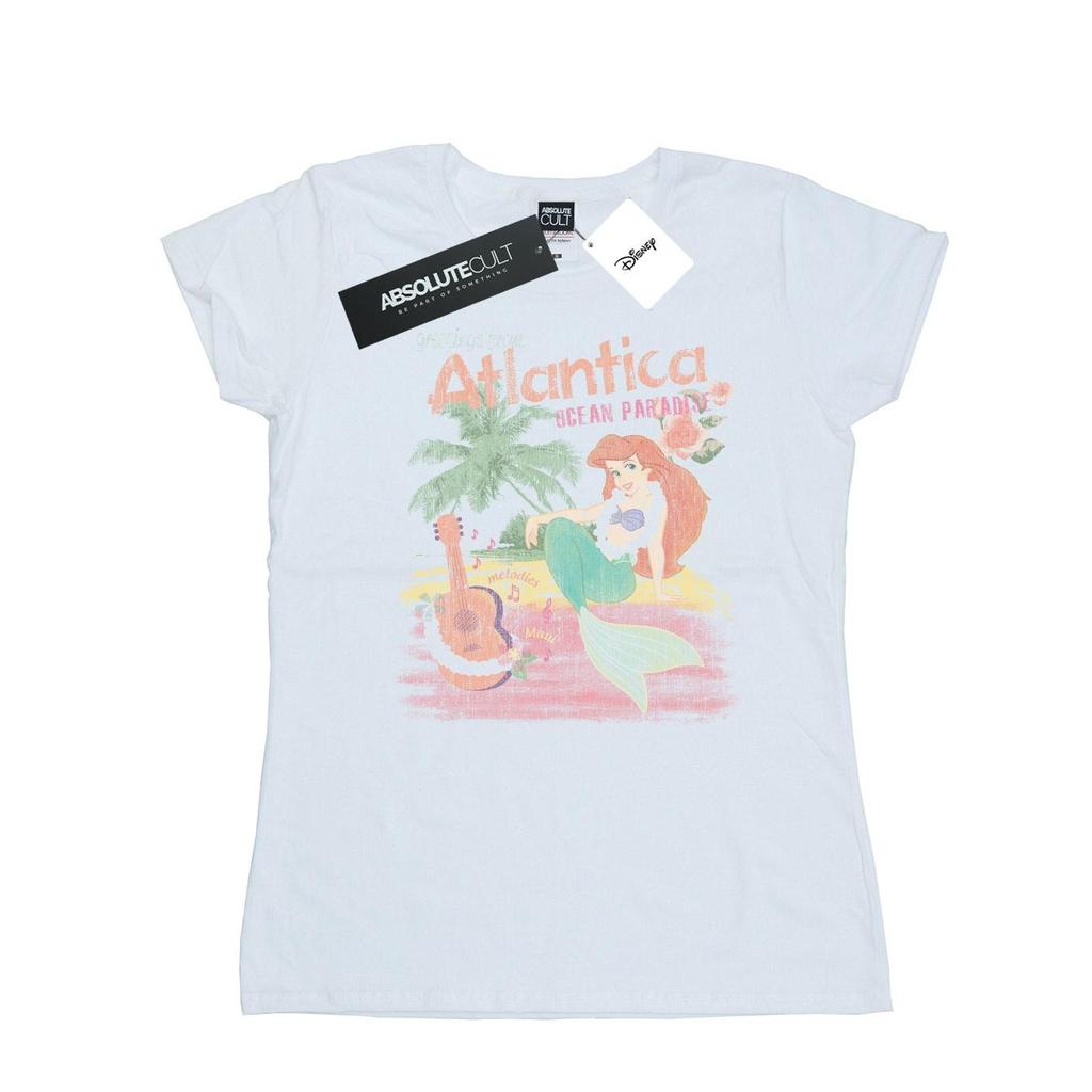 Disney Womens/Ladies The Little Mermaid Greetings From Atlantica Cotton T-Shirt