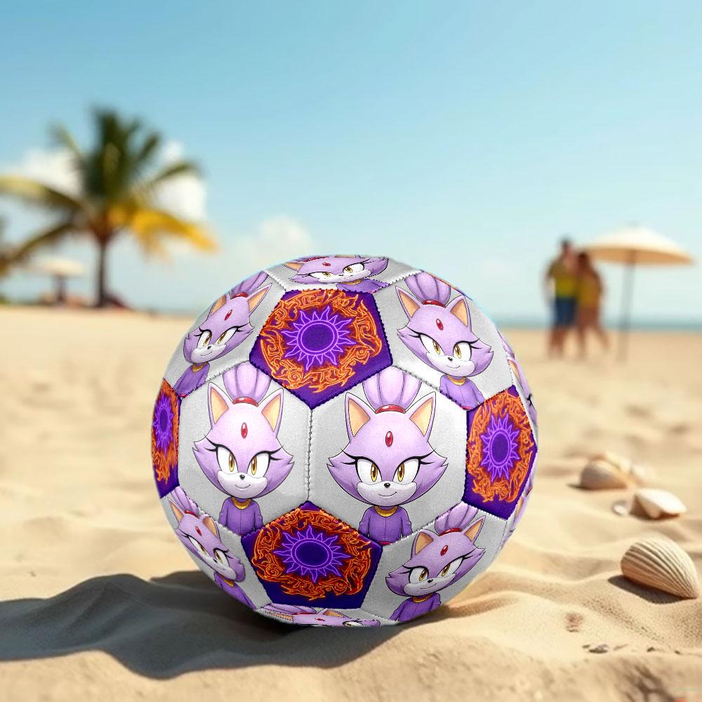 1pc Sonic the Hedgehog Soccer Ball Size 5 Indoor Soccer Ball Fashion Colorful Backyard Game - Great For Sports Fans Gift HE57