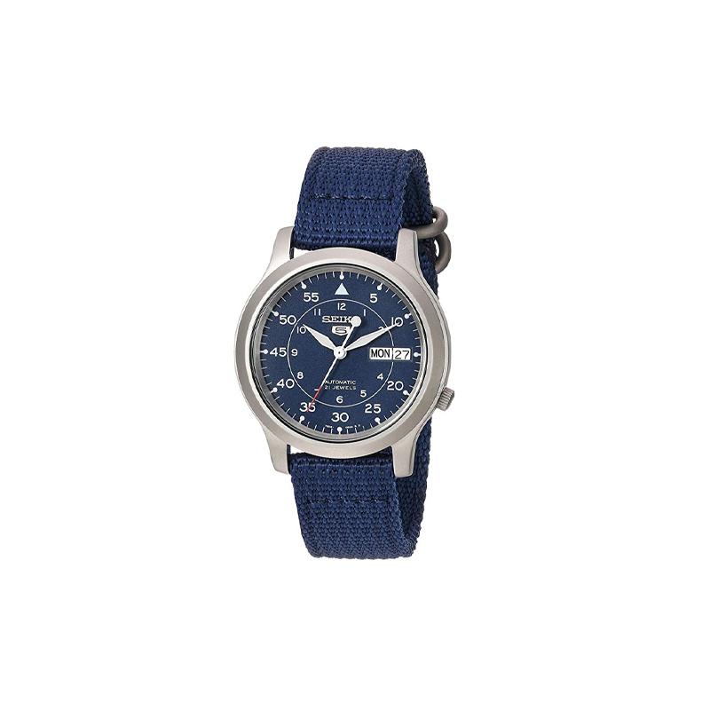 SEIKO SEIKO5 series business Automatic Steel Strap men s watch blue dial SNK807K2 синий