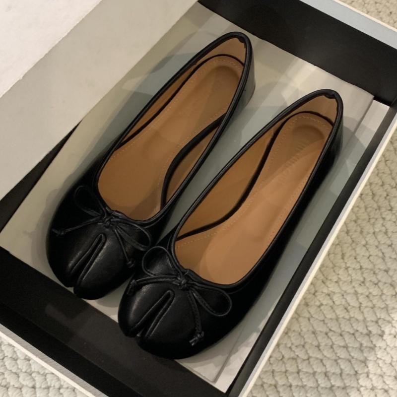 Fashion Ladies Shoes 2025 New Split Toe Ballet Flats Fashion Butterfly-knot Concise Low Heels Flat Shoes Casual Slip On Flats Zapatilas