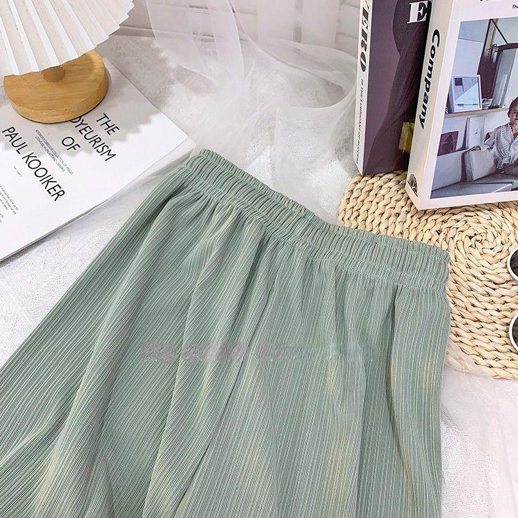 Women's Pants Solid Color Ultra-thin Wide Leg Pants To Wear The Basic Section Straight Casual Pants