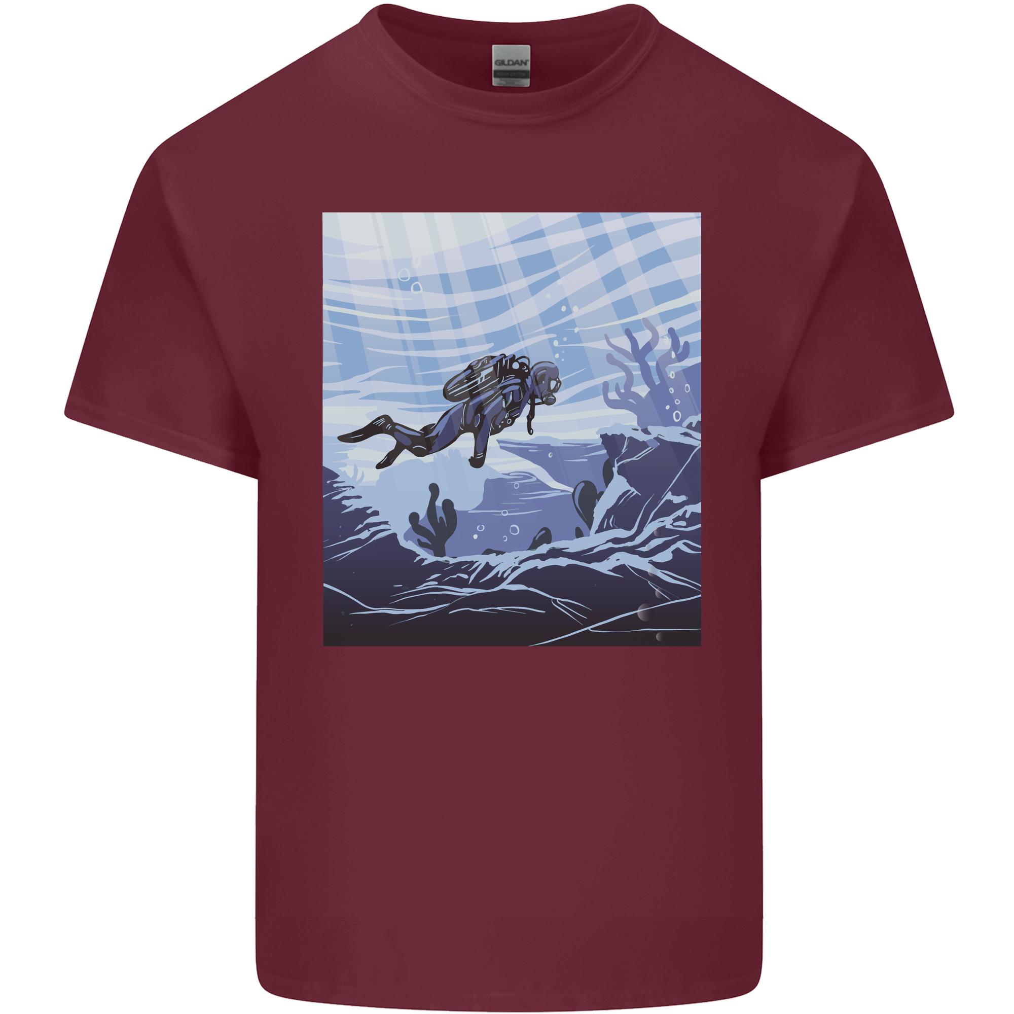 A Deep Sea Scuba Diver Diving Unisexs Light Cotton TShirt S