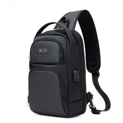 Men's Anti-Theft Chest Bag Waterproof Crossbody Sling Pack Multifunction Password Lock Small Shoulder Travel Bag Fashion