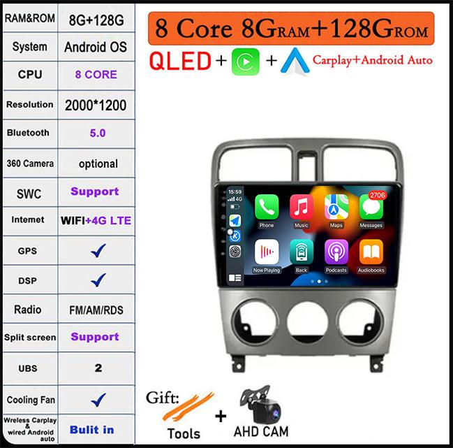 Android 14 For Subaru Forester SG 2002 - 2008 Car Player Autoradio Radio GPS TV Multimedia Carplay Lettore Vehicle Navigation