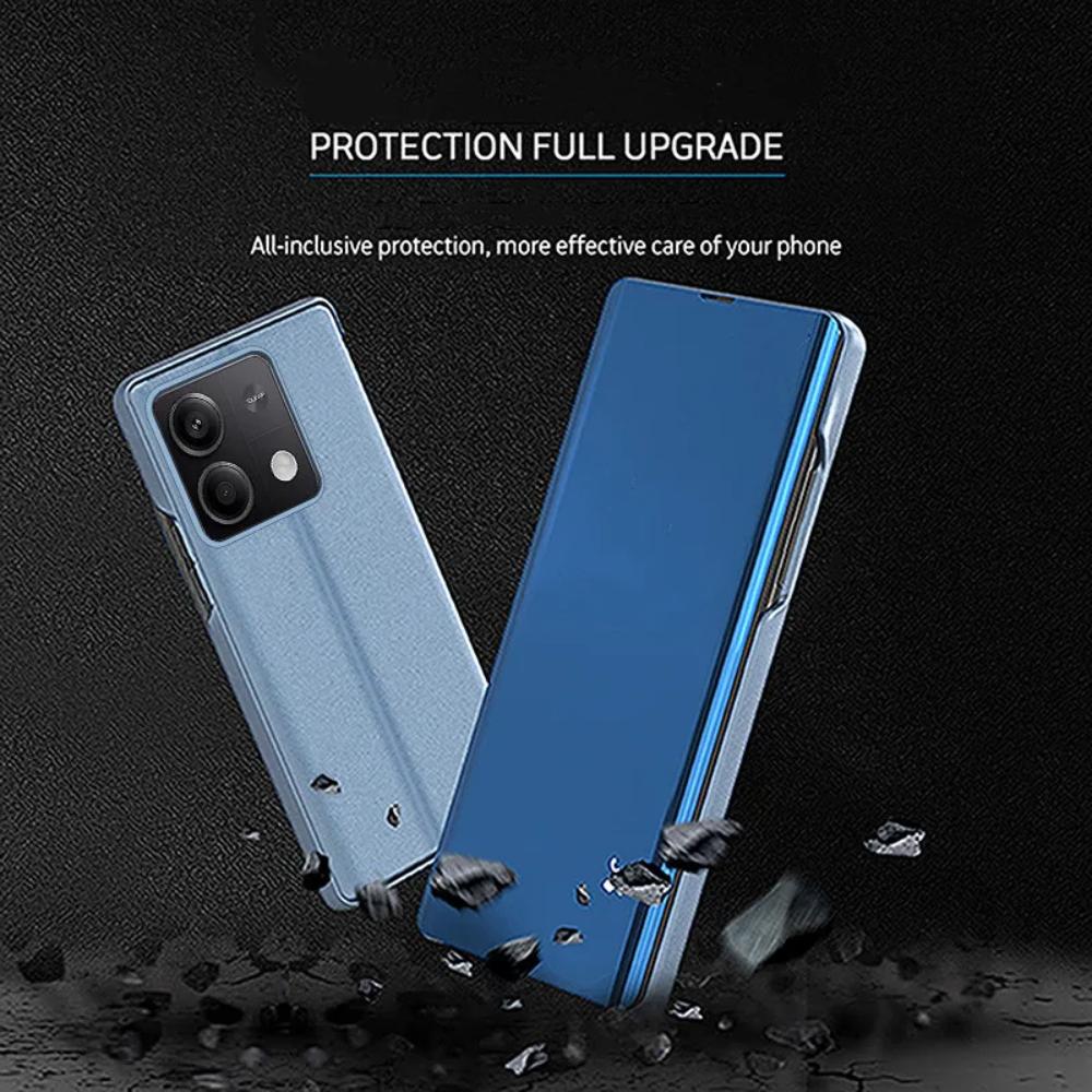 Luxury Mirror Flip Case For Xiaomi POCO M5 F6 X7 14T 14 13T 13 12T 12 12S 11T Pro Leather Cover For Xiaomi 13 12 11 Lite Phone Accessories