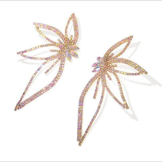 

Серьги из серебра 925 пробы с полыми крыльями бабочки, искусственные цветные бриллиантовые серьги для женщин, модные украшения (5 шт. бесплатной доставки) бронзовый