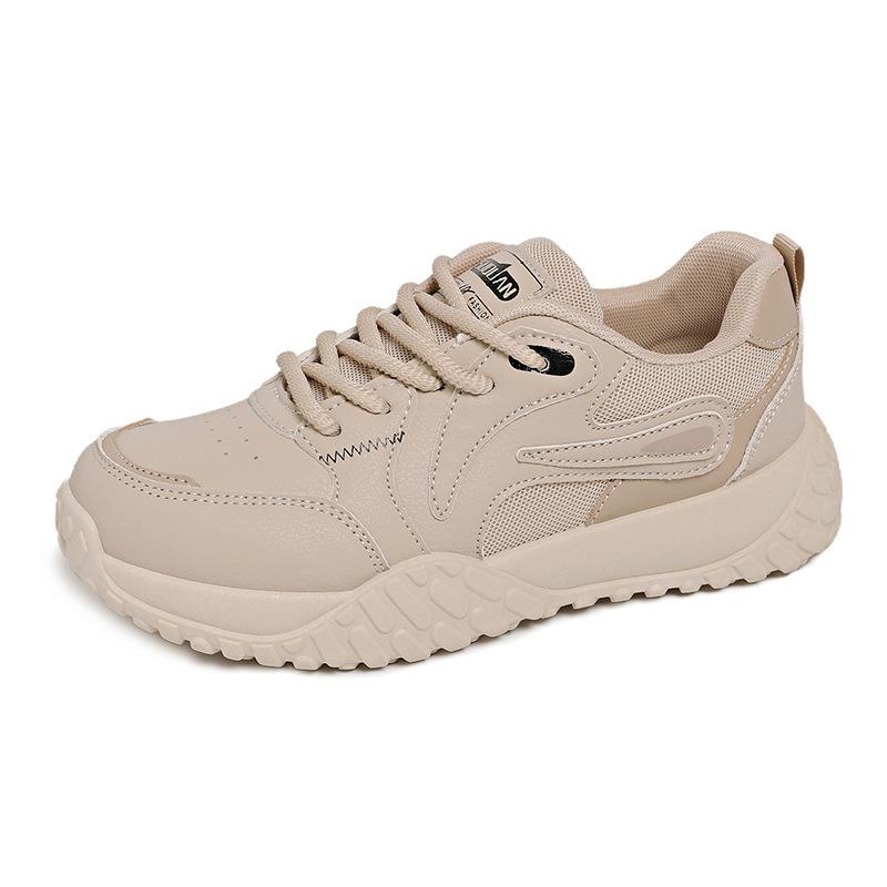 

Sneakers new autumn thick-soled non-slip casual leather running Forrest Gump shoes 35 хаки