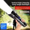 Strong light flashlight USB charging power display home outdoor portable night fishing camping strong flashlight