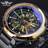 Vintage T-Winner Herren Mechanische Mode Hohllegierung Wasserdicht Automatische Mechanische Uhr