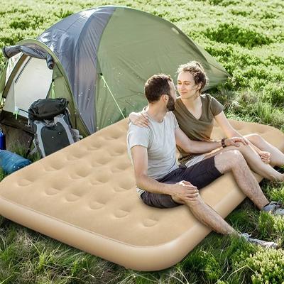 Innen-Luftmatratze Haushalt Aufblasbares Bett Glamping-Matten Tragbare Boden Aufblasbare Matratze Outdoor Eingebaute Pumpe Verdickte Matte