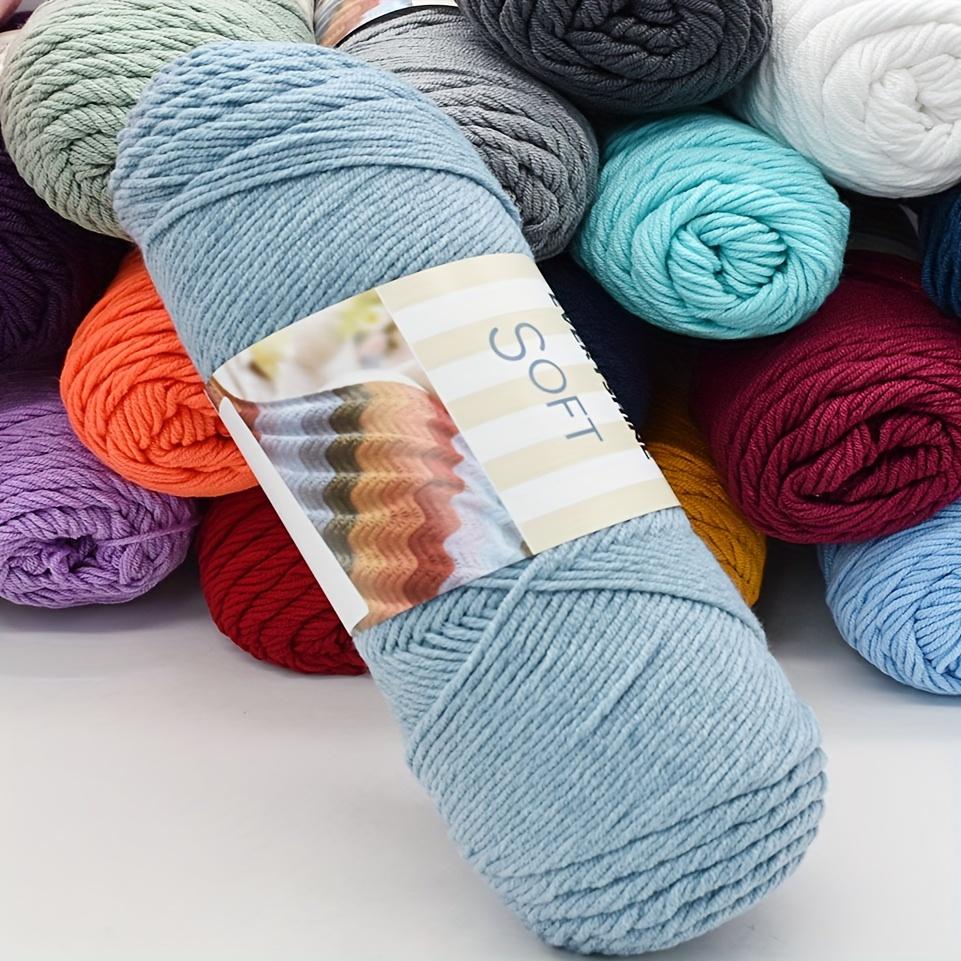 2er-Pack Acrylgarnknäuel (190g/6.7oz, 380m/416yd) – Mehrfarbiges Kammgarn zum Stricken & Häkeln – Weiche Milchfaser für Amigurumi,