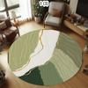 Minimalist Wave Round Rug Modern Home Decor Geometric Lines Pattern Carpet Soft Non-Slip Floor Mat for Living Room Bedroom