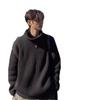 Pull rétro noir à col montant et maille ample pour homme - Vêtement d'hiver tendance et décontracté