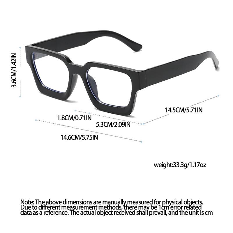 Thick Edged Square Eyeglass for Women Men Transparent Computer Glasses Vintage Colorful Oversized Optical Eyeglasses